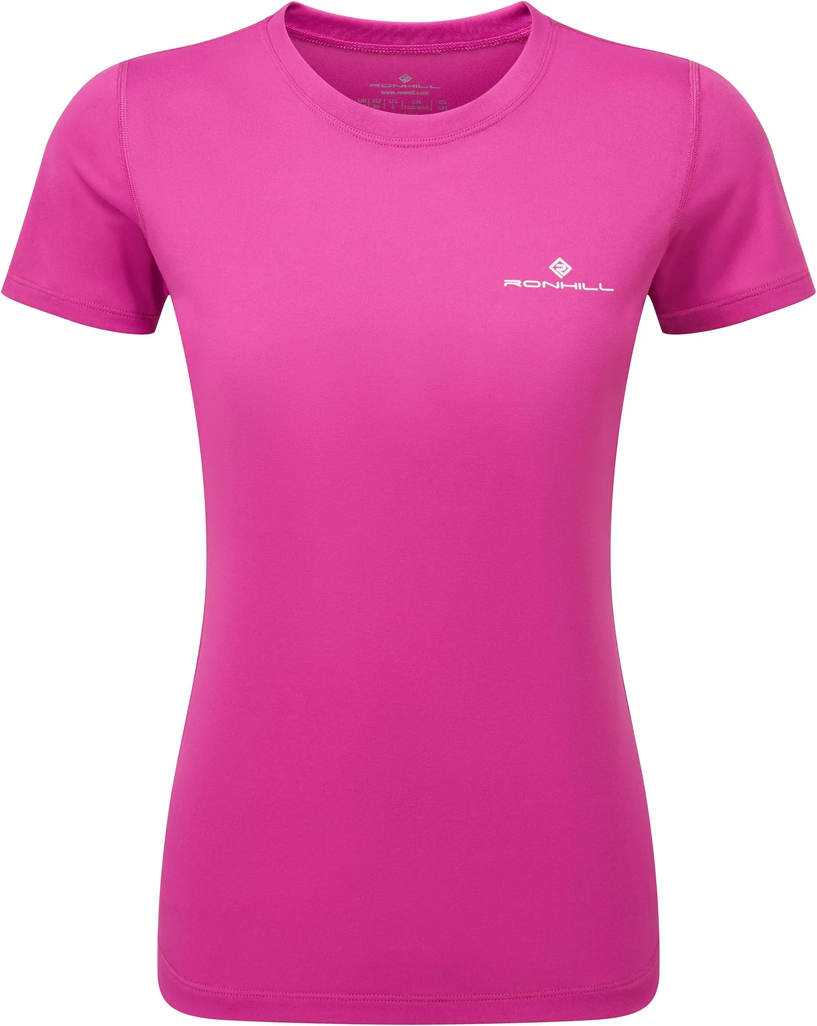 UV resistant Ronhill Core Short Sleeve Womens Running Top - Pink