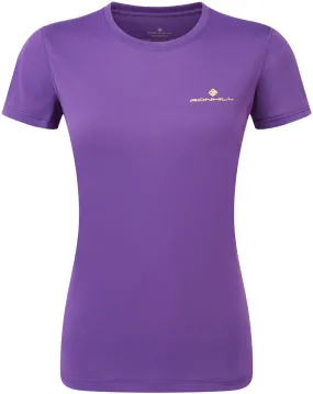 Ronhill Core Short Sleeve Womens Running Top - Purple Edgy