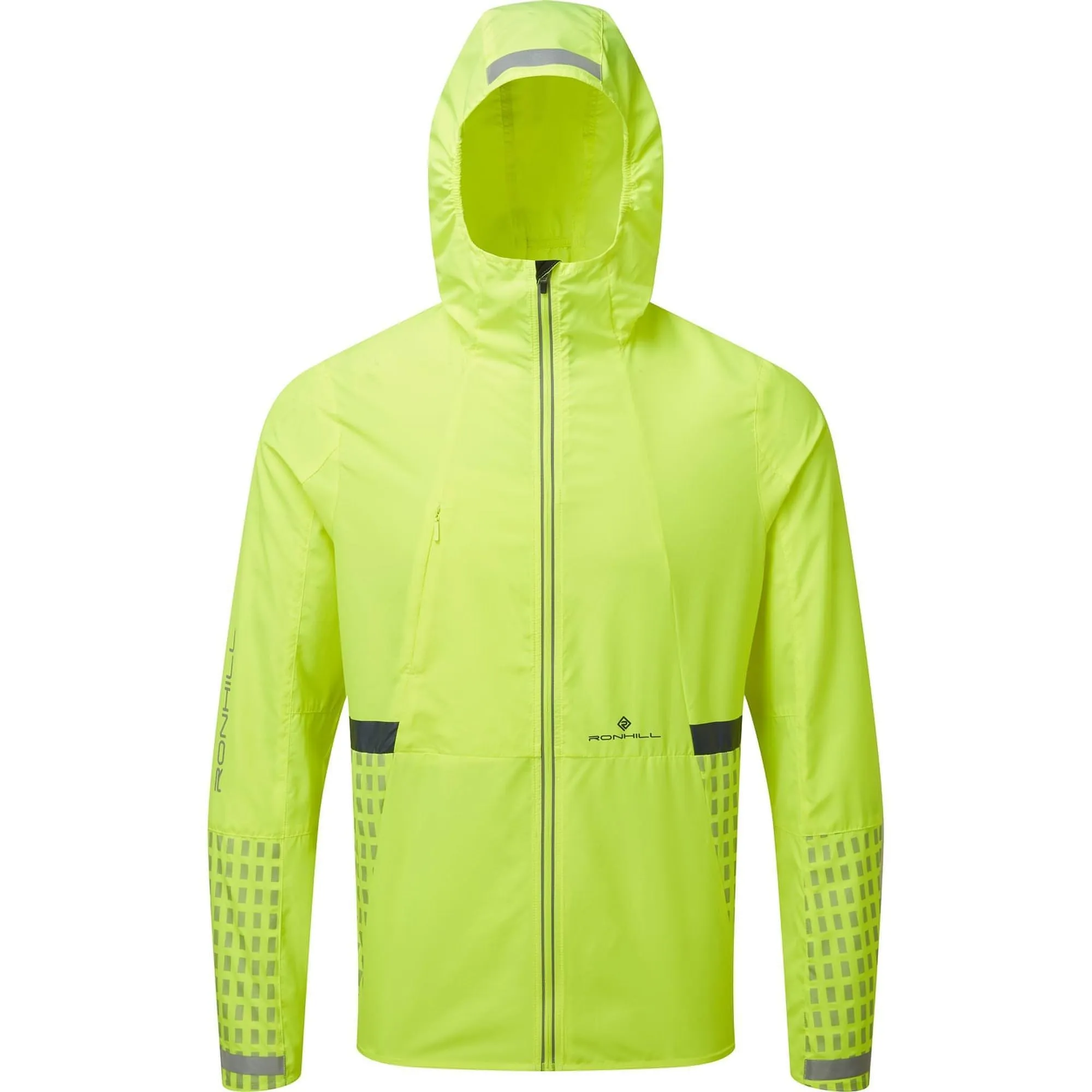 Effortless Wear Performance Edge Ronhill Tech Afterhours Mens Running Jacket - Yellow
