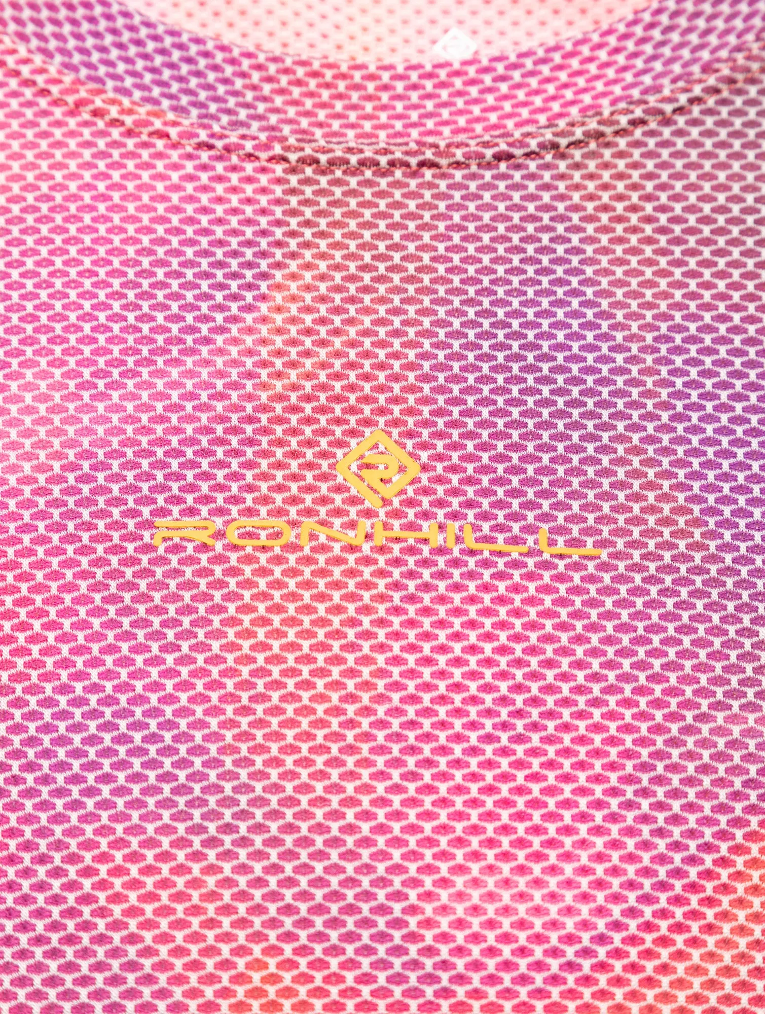 Spandex Enhanced Elasticity Ronhill Tech Golden Hour Long Sleeve Womens Running Top - Pink