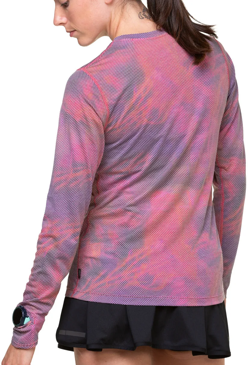 Easy Look Ronhill Tech Golden Hour Long Sleeve Womens Running Top - Pink