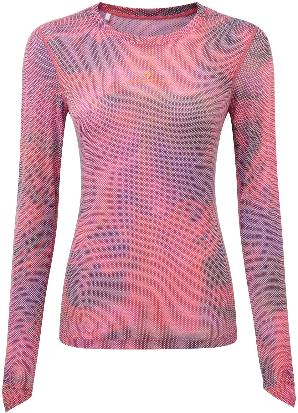 Ronhill Tech Golden Hour Long Sleeve Womens Running Top - Pink Soft and Relaxed Minimal Comfort Wear