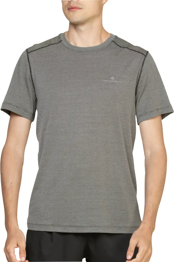 Ronhill Tech Golden Hour Short Sleeve Mens Running Top - Black Pocket Reinforcement