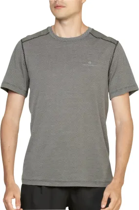 Ronhill Tech Golden Hour Short Sleeve Mens Running Top - Black Crew neck classic