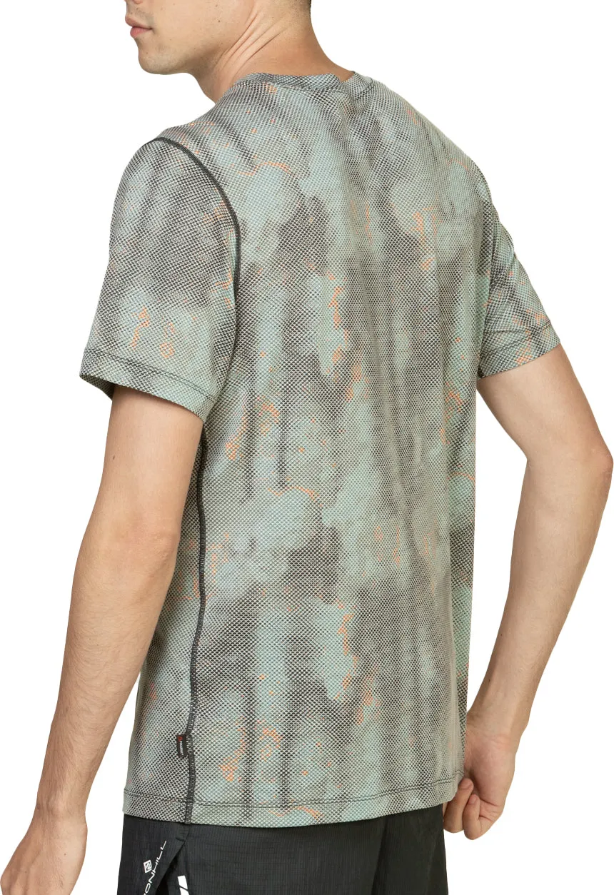 Ronhill Tech Golden Hour Short Sleeve Mens Running Top - Green Breathable apparel