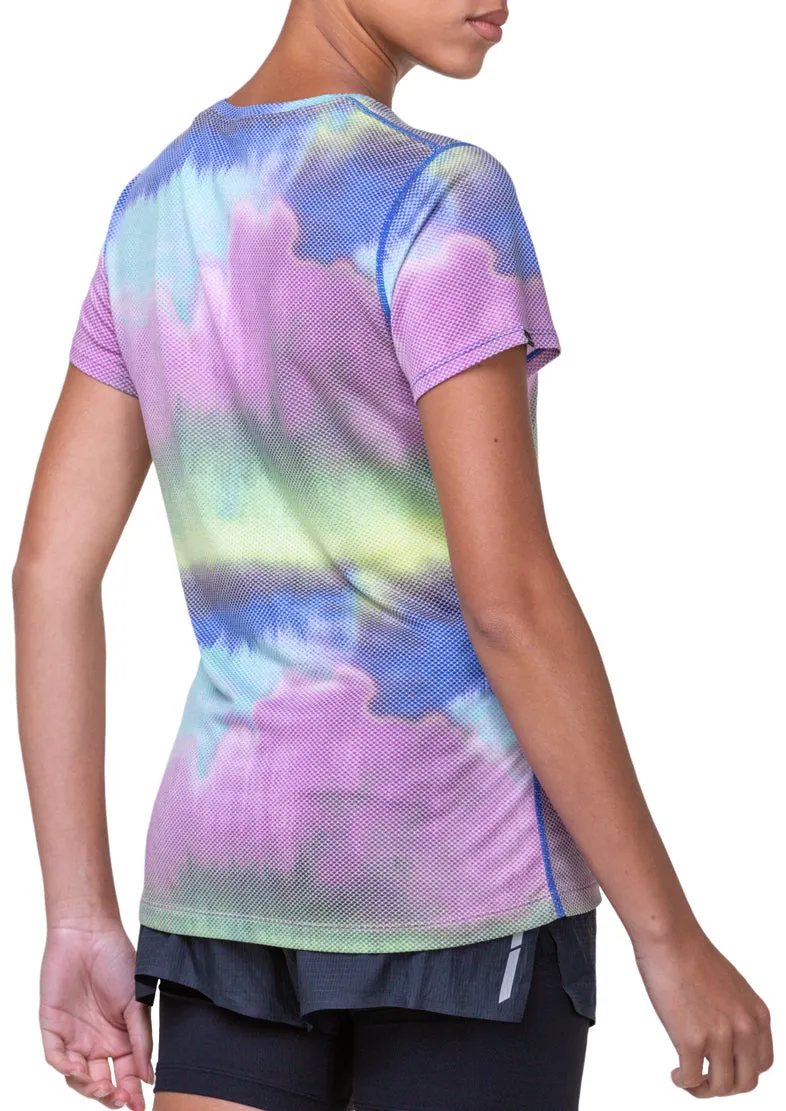 Ronhill Tech Golden Hour Short Sleeve Womens Running Top - Multi Anti-static
