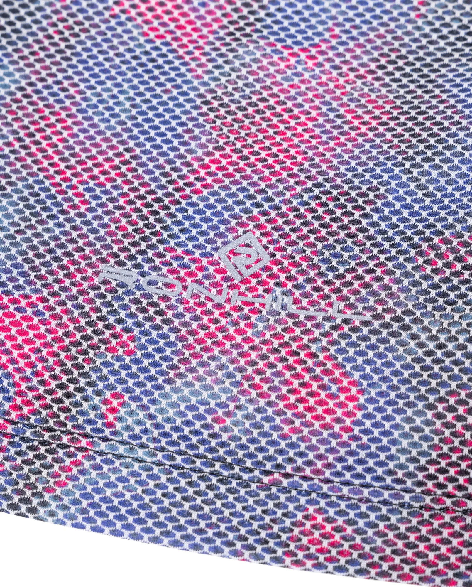 Floral Print Versatile and Stylish Ronhill Tech Golden Hour Short Sleeve Womens Running Top - Purple