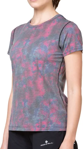 Washable fabric Stylish Essential Ronhill Tech Golden Hour Short Sleeve Womens Running Top - Purple