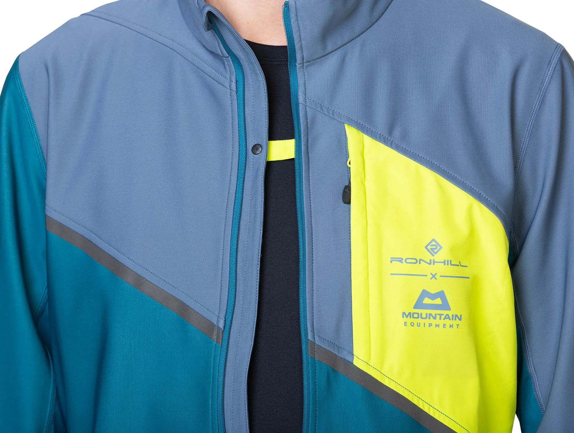 Ronhill Tech GORE-TEX Windstopper Mens Running Jacket - Blue Hold Oversized