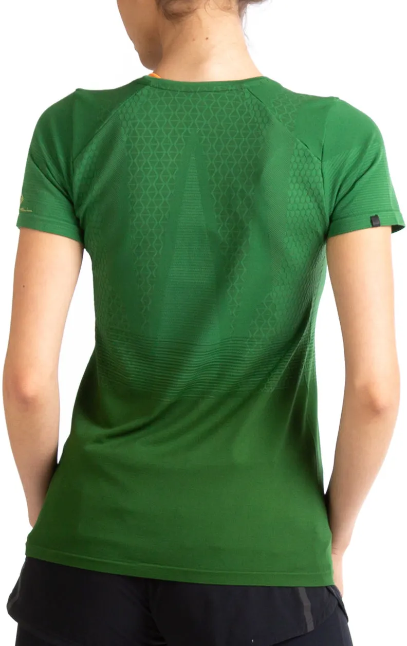 stain resistant coating Layered Wear Ronhill Tech Marathon Short Sleeve Womens Running Top - Green