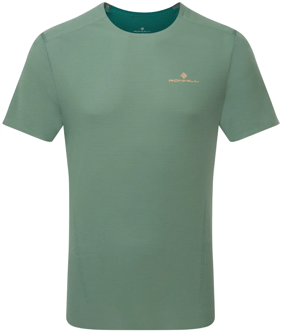 Ronhill Tech Race Short Sleeve Mens Running Top - Green easy to pair Feminine Appeal