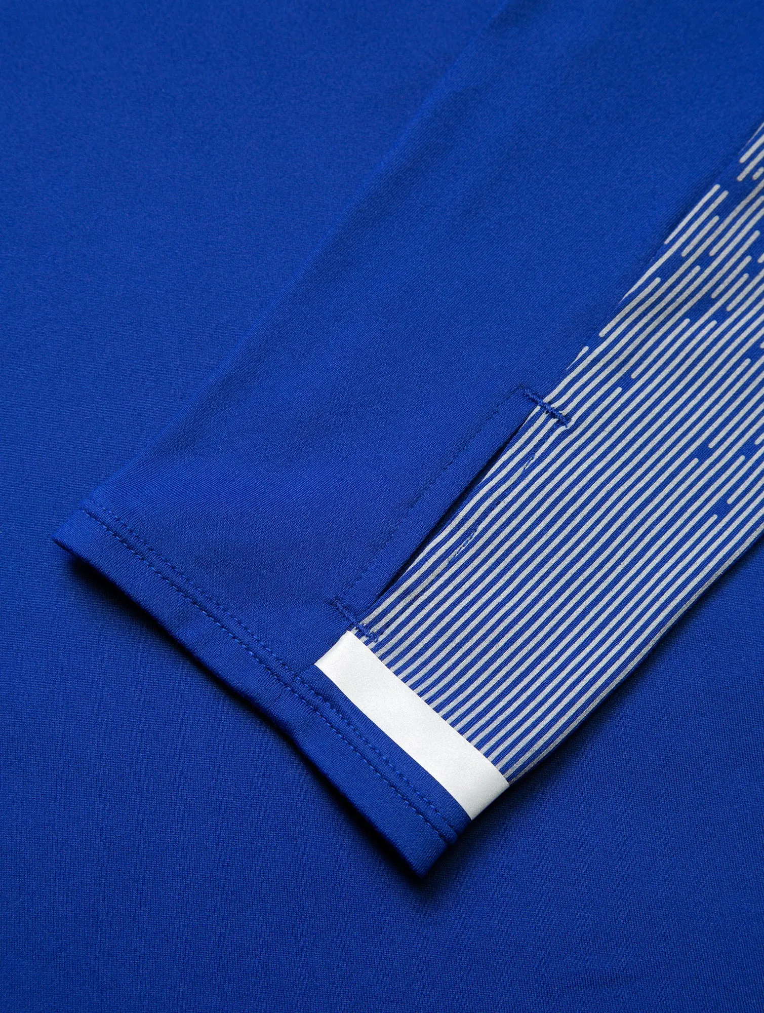 Stretchable Fabric Friction Free Inner Lining Ronhill Tech Reflect Half Zip Long Sleeve Mens Running Top - Blue