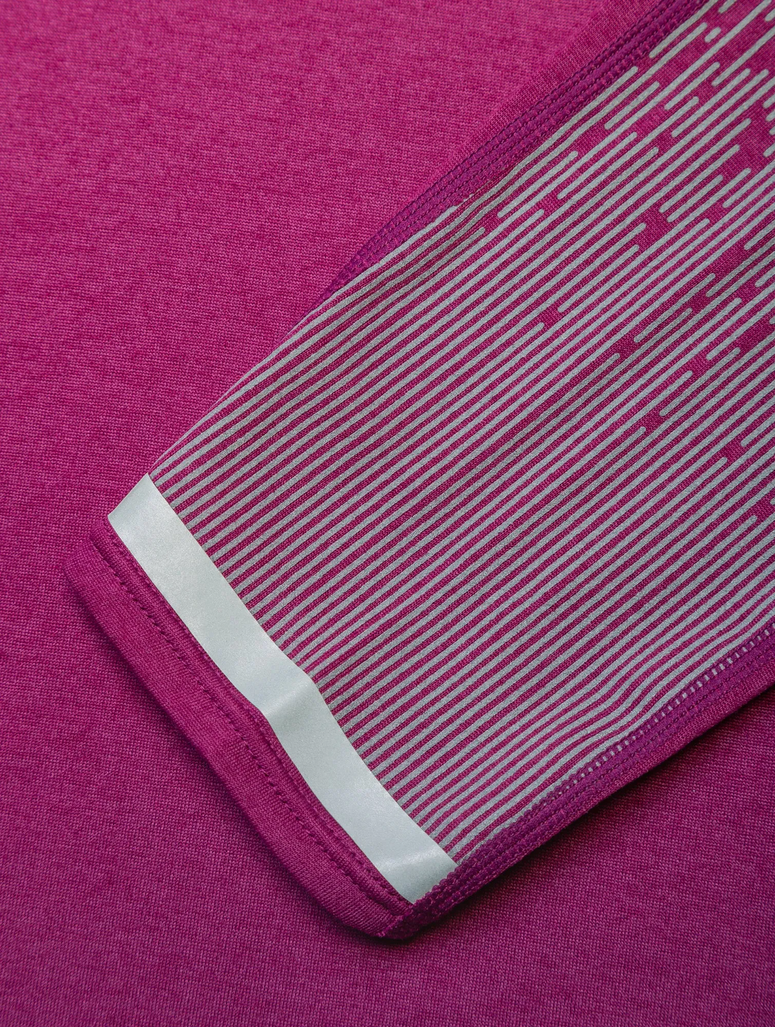 Ronhill Tech Reflect Long Sleeve Womens Running Top - Purple Anti Static Fabric Casual Style Wear