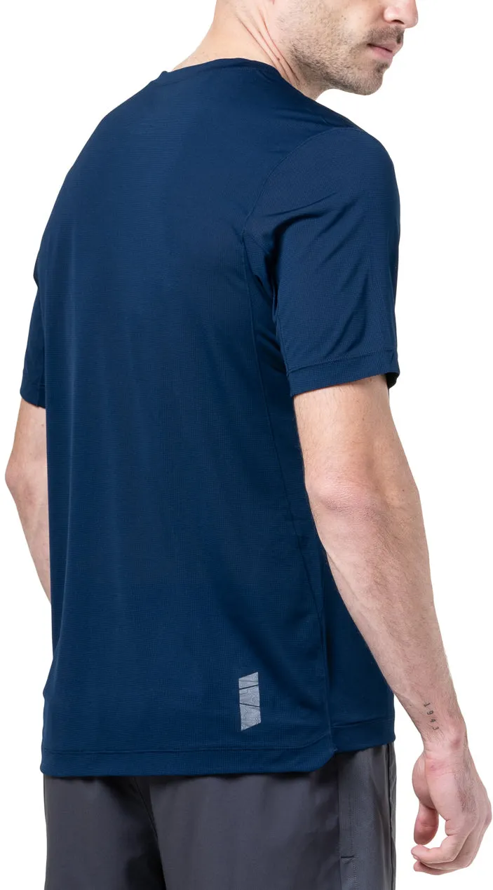 Ronhill Tech Short Sleeve Mens Running Top - Blue Formal Occasion High Density Cotton