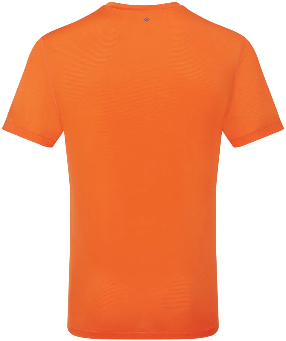 Ronhill Tech Short Sleeve Mens Running Top - Orange Sporty Look Street Style Trend