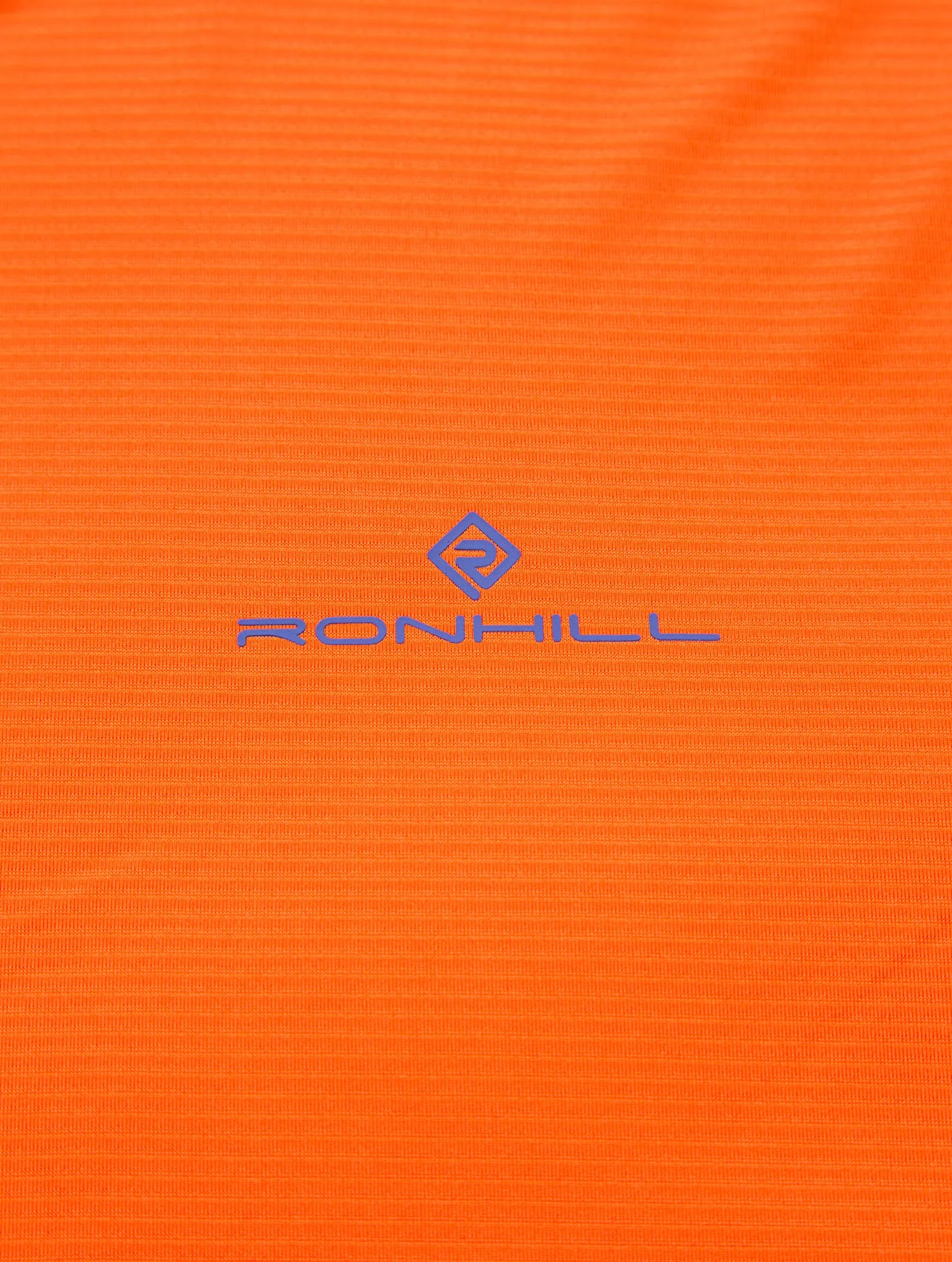 Vibrant Prints Chic Comfort Style Ronhill Tech Short Sleeve Mens Running Top - Orange