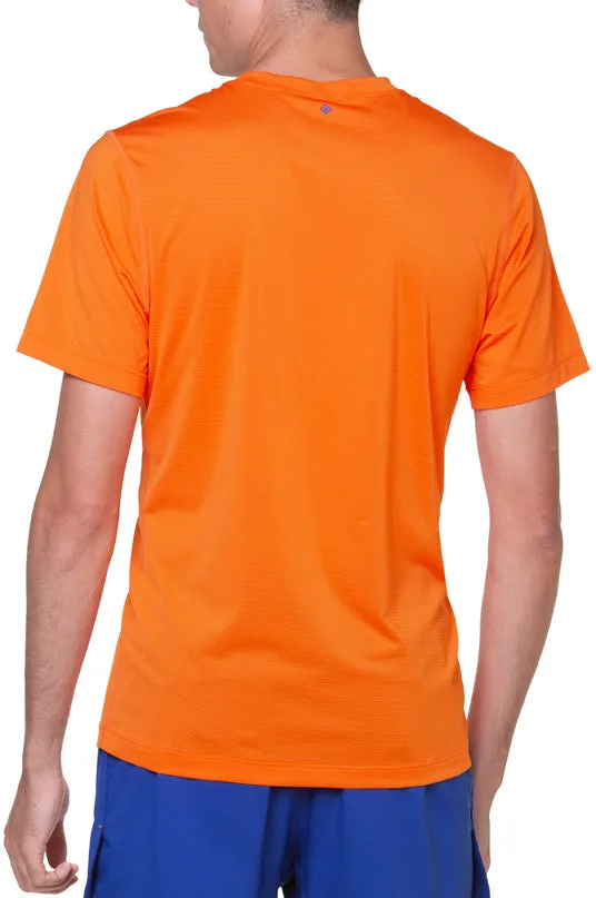 Daily Casual Street Casual Look Ronhill Tech Short Sleeve Mens Running Top - Orange