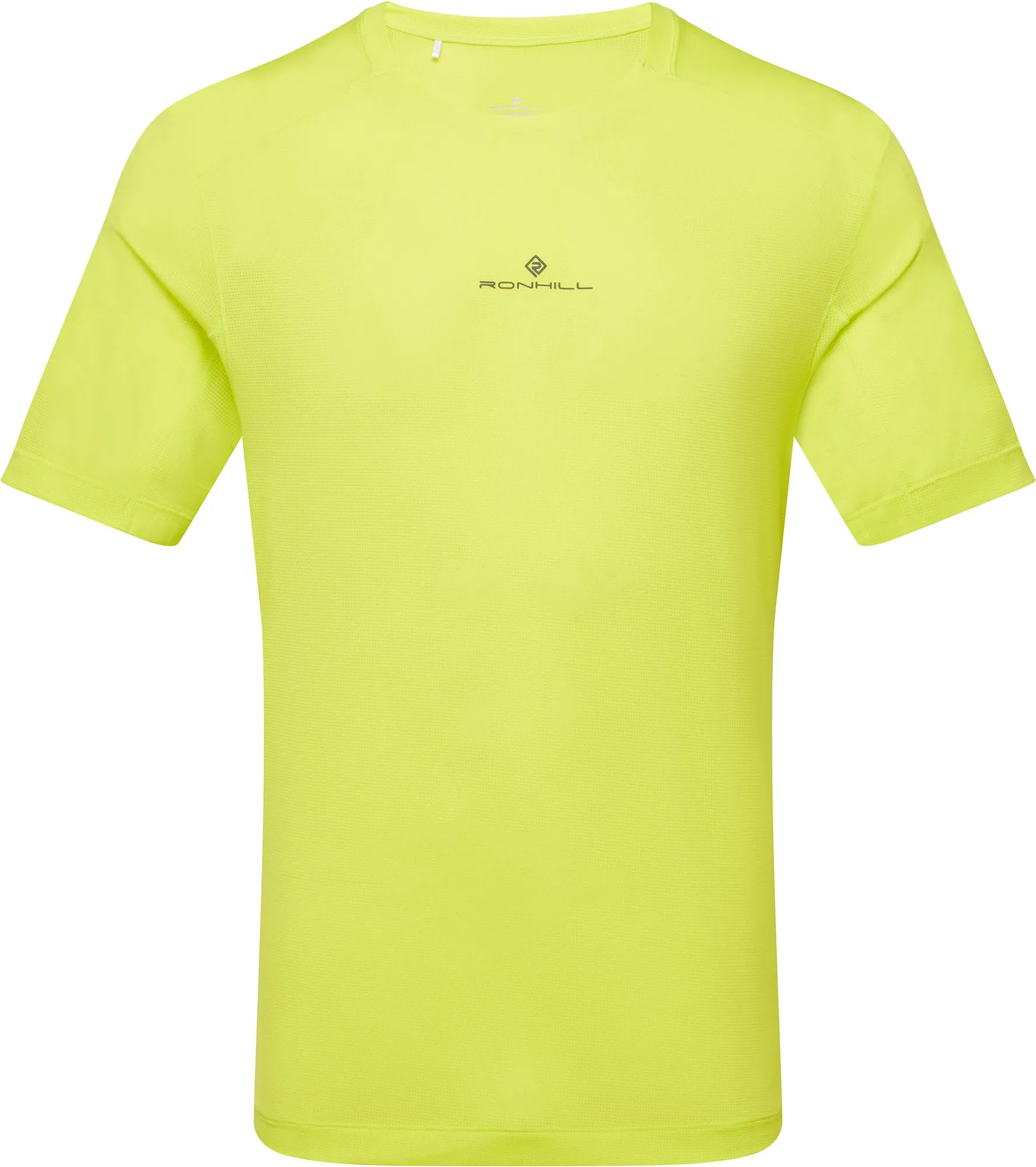 Ronhill Tech Short Sleeve Mens Running Top - Yellow Breathable Fit Wear