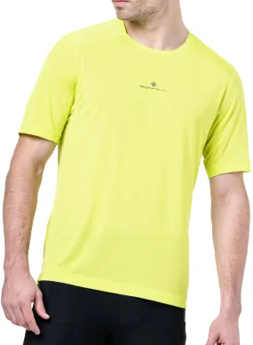 Ronhill Tech Short Sleeve Mens Running Top - Yellow Relaxed Comfort OversizedSilhouette