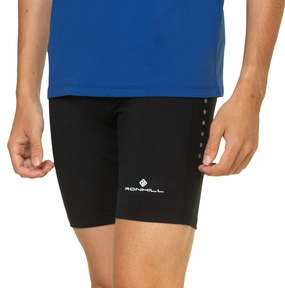 Ronhill Core Stretch Mens Short Running Tights - Black Quick Comfort Fit Outdoor Performance
