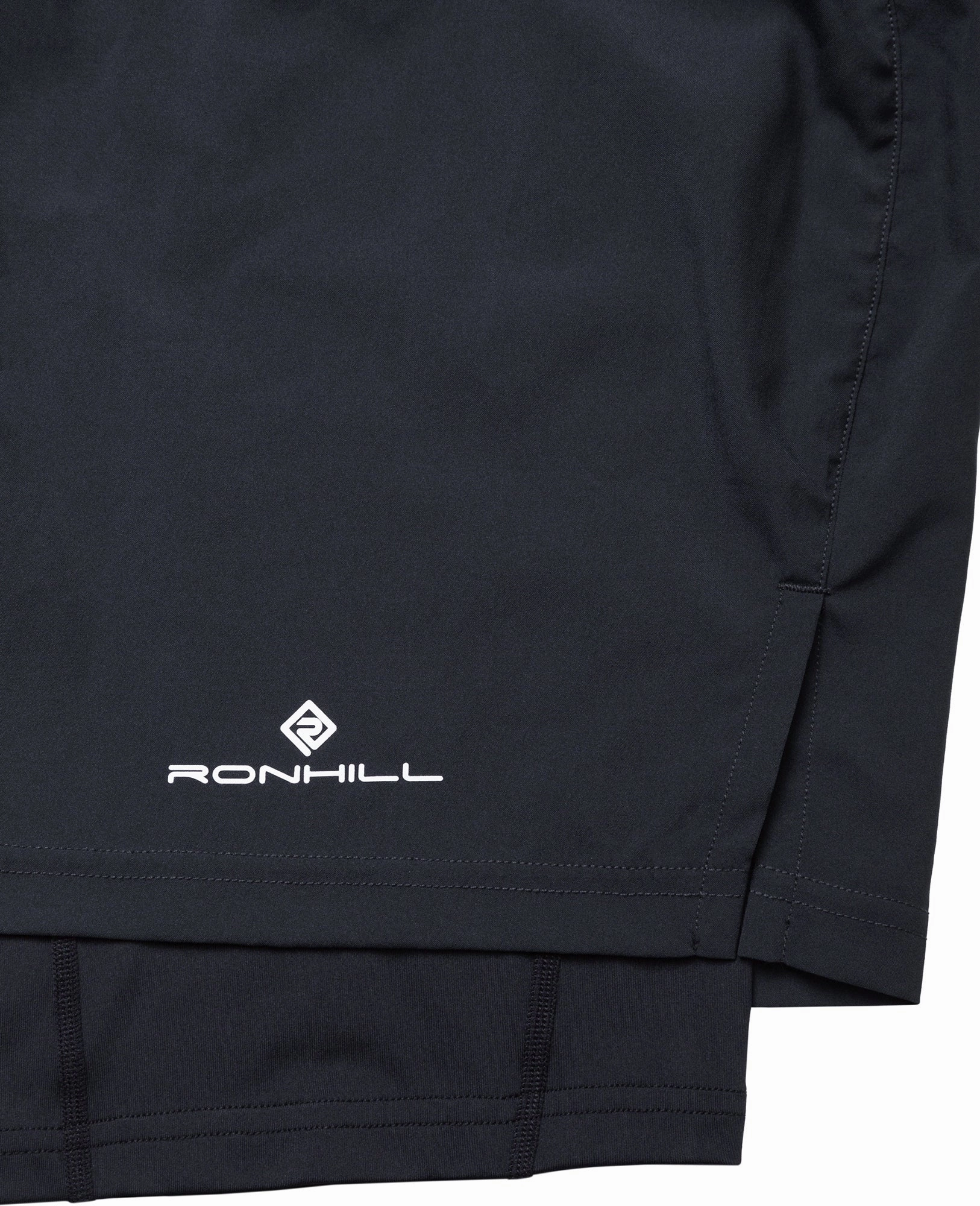 cool tones Quick Access Cargo Pockets Ronhill Core Twin 2 In 1 Mens Running Shorts - Black