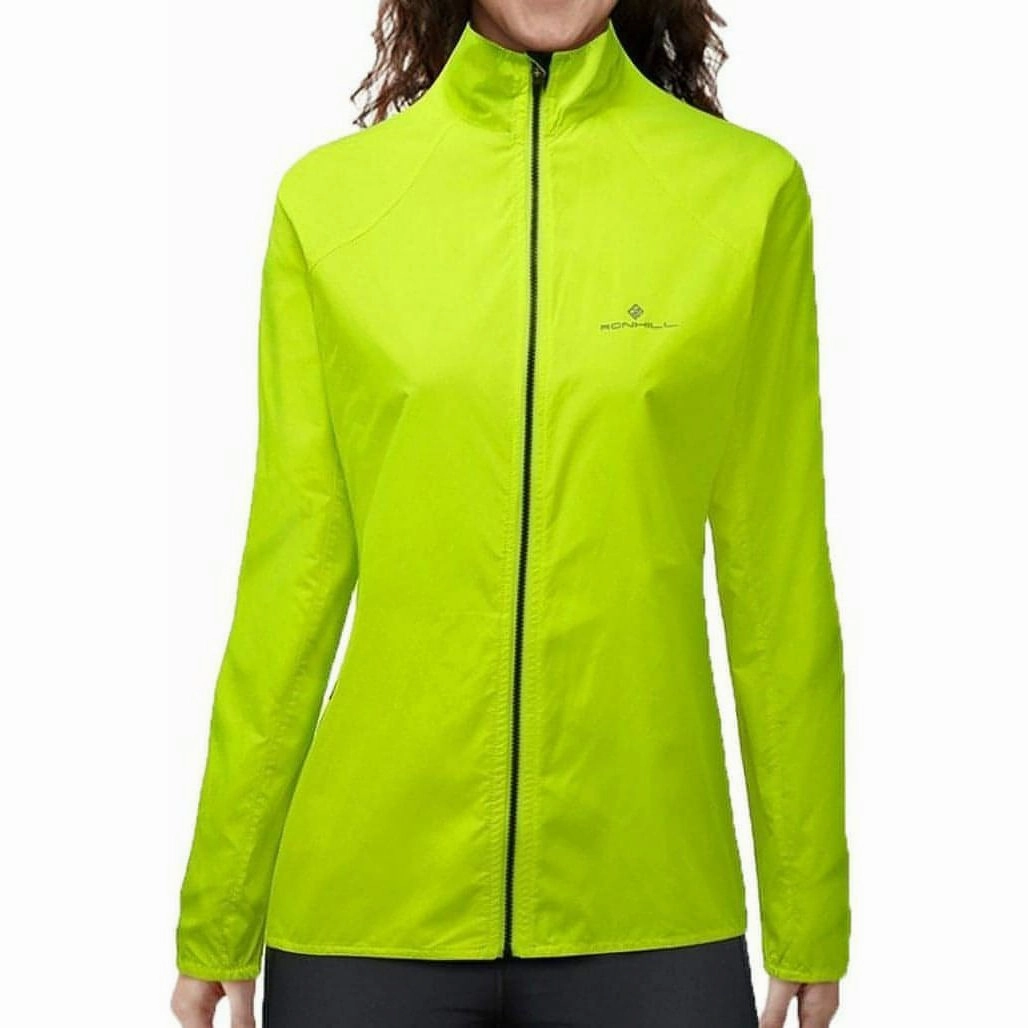 Ronhill Core Womens Running Jacket - Yellow Hooded Version