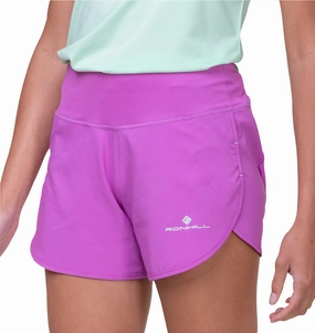 Soft Finish Unisex Ronhill Tech 4.5 Inch Womens Running Shorts - Pink