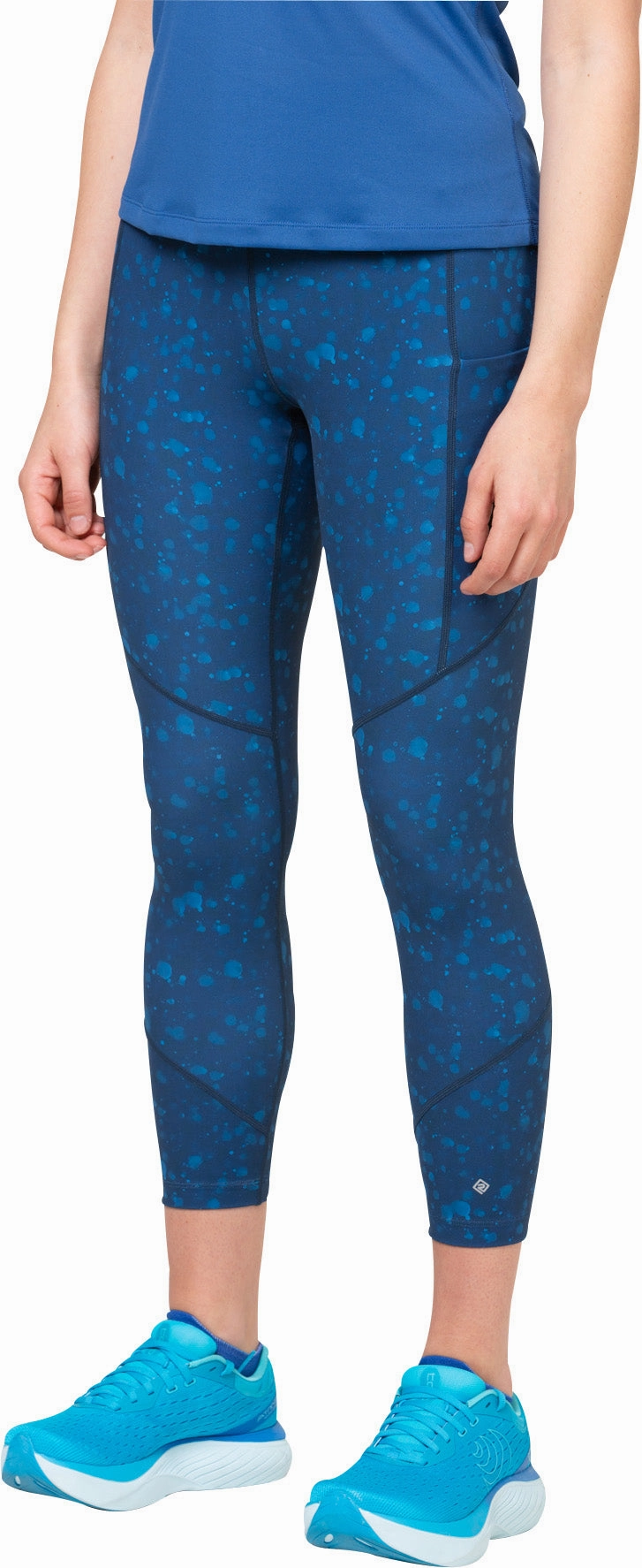 Ronhill Tech Womens 7/8 Running Tights - Blue Travel Enthusiast Flexible Wear Balanced Comfort