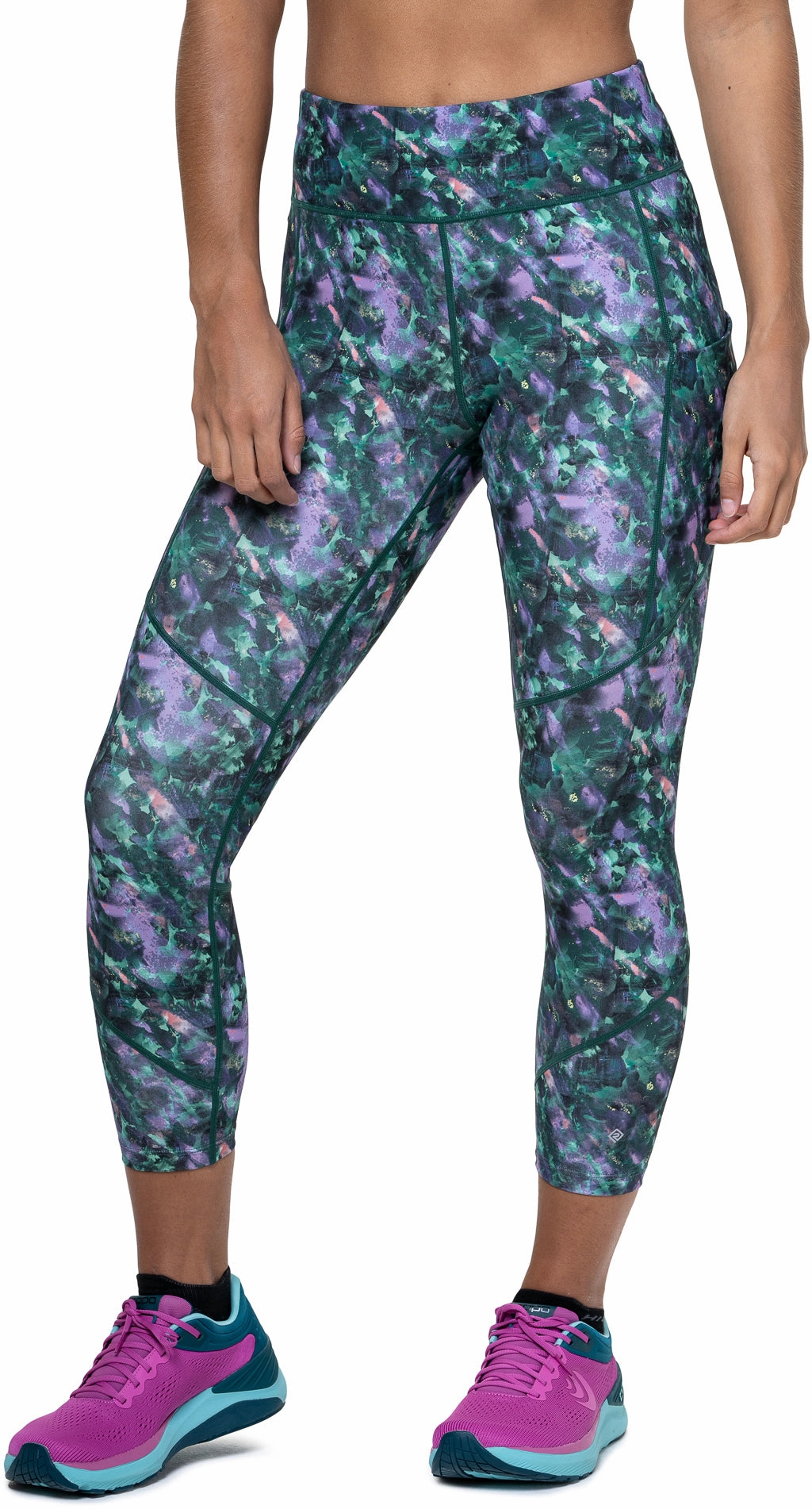 Ronhill Tech Womens 7/8 Running Tights - Green Comfortable Layers