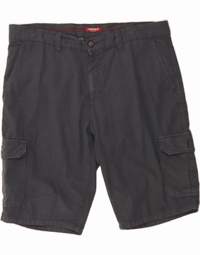 CARRERA Mens Cargo Shorts W36 Large Grey Cotton High Elasticity Blend Polyester shorts