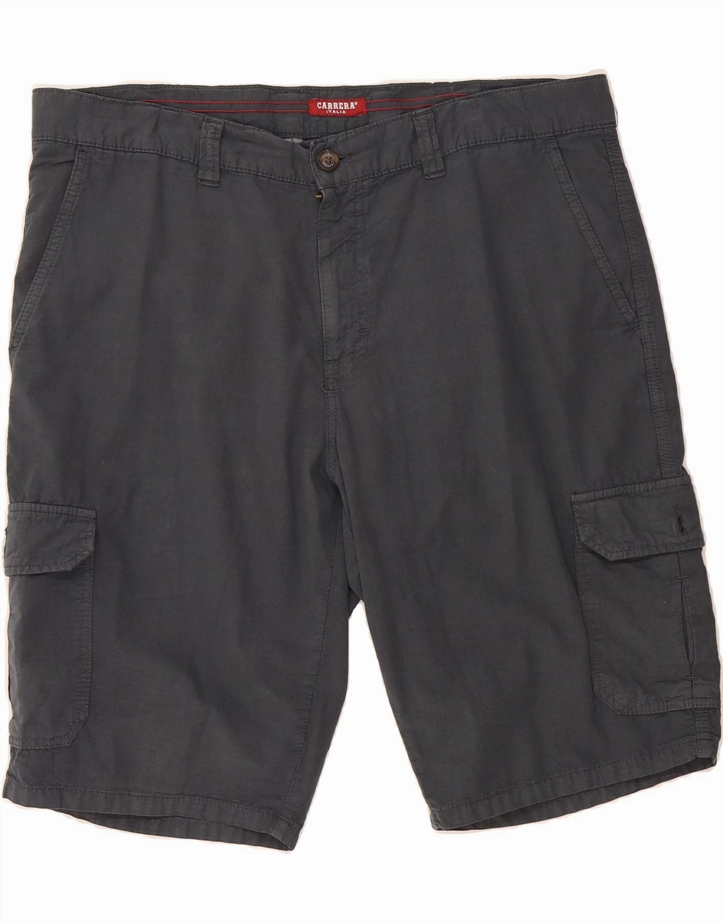 CARRERA Mens Cargo Shorts W36 Large Grey Cotton High Elasticity Blend Polyester shorts