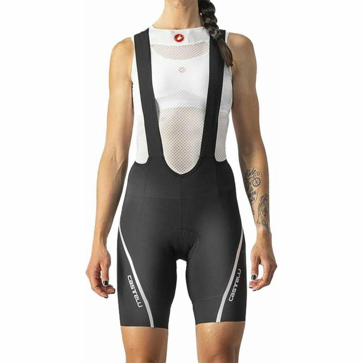 High-waisted Castelli Velocissima 3 Womens Cycling Bib Shorts - Black