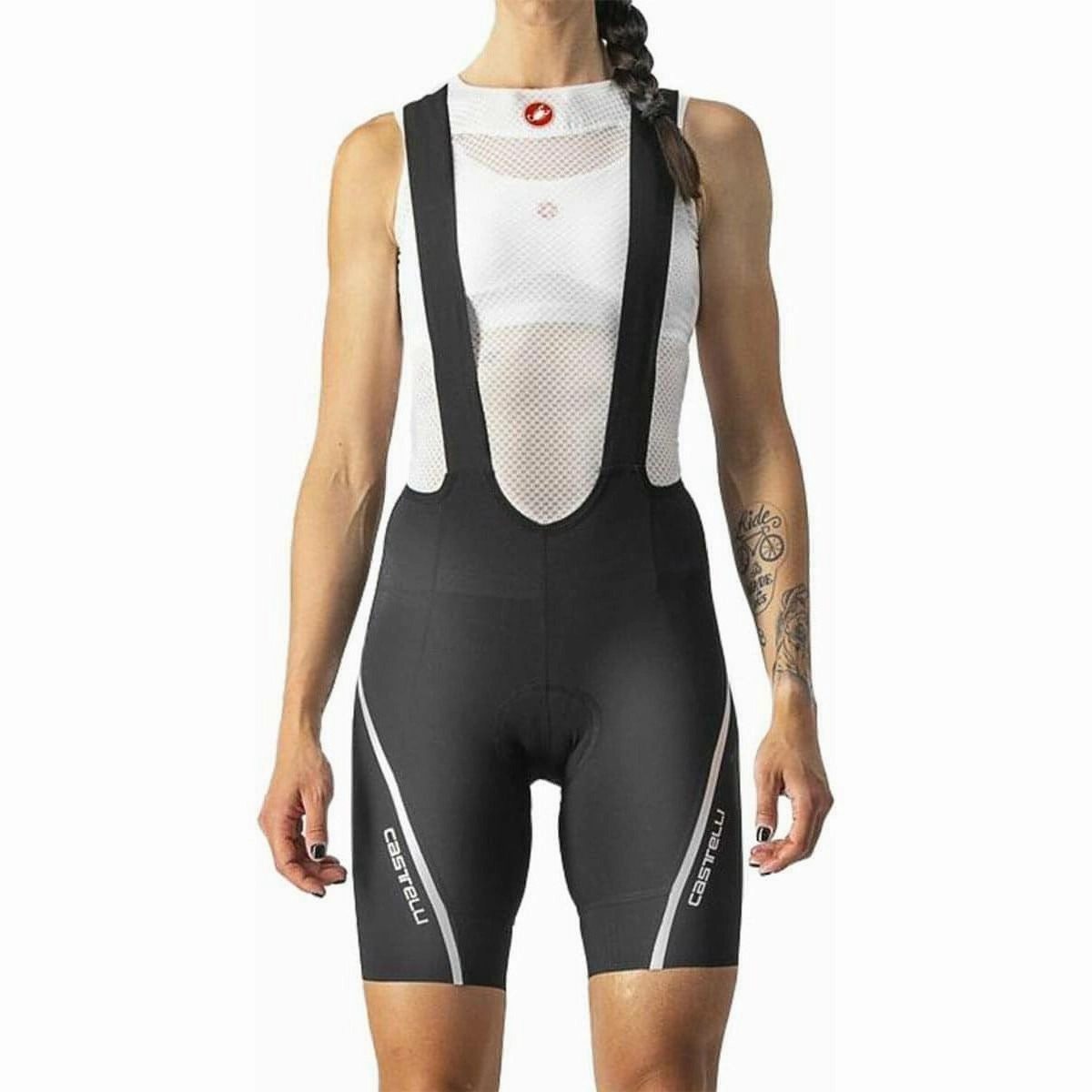 Odor Lock Technology Outdoor Look Castelli Velocissima 3 Womens Cycling Bib Shorts - Black