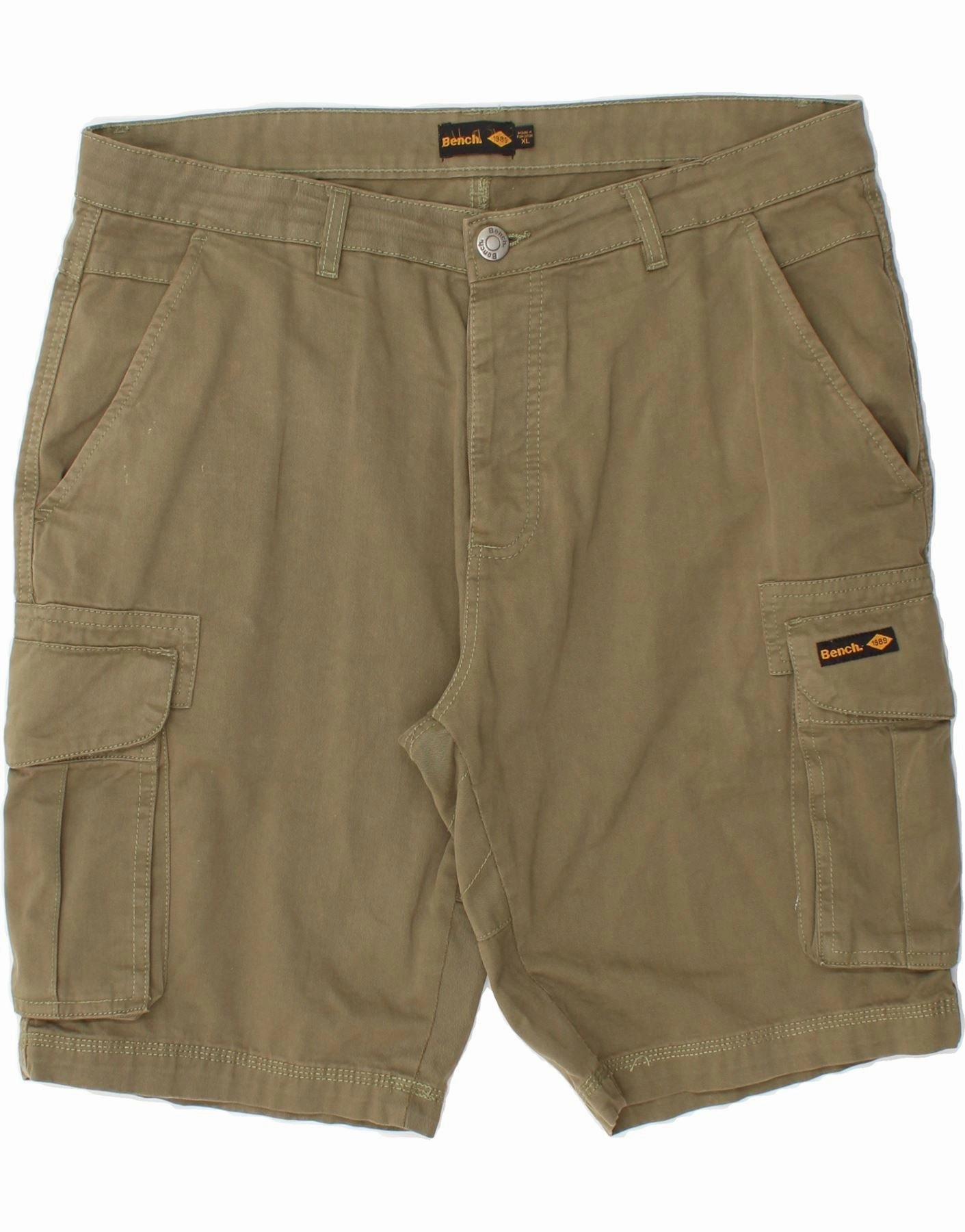 BENCH Mens Cargo Shorts XL W38  Khaki Cotton Fair trade