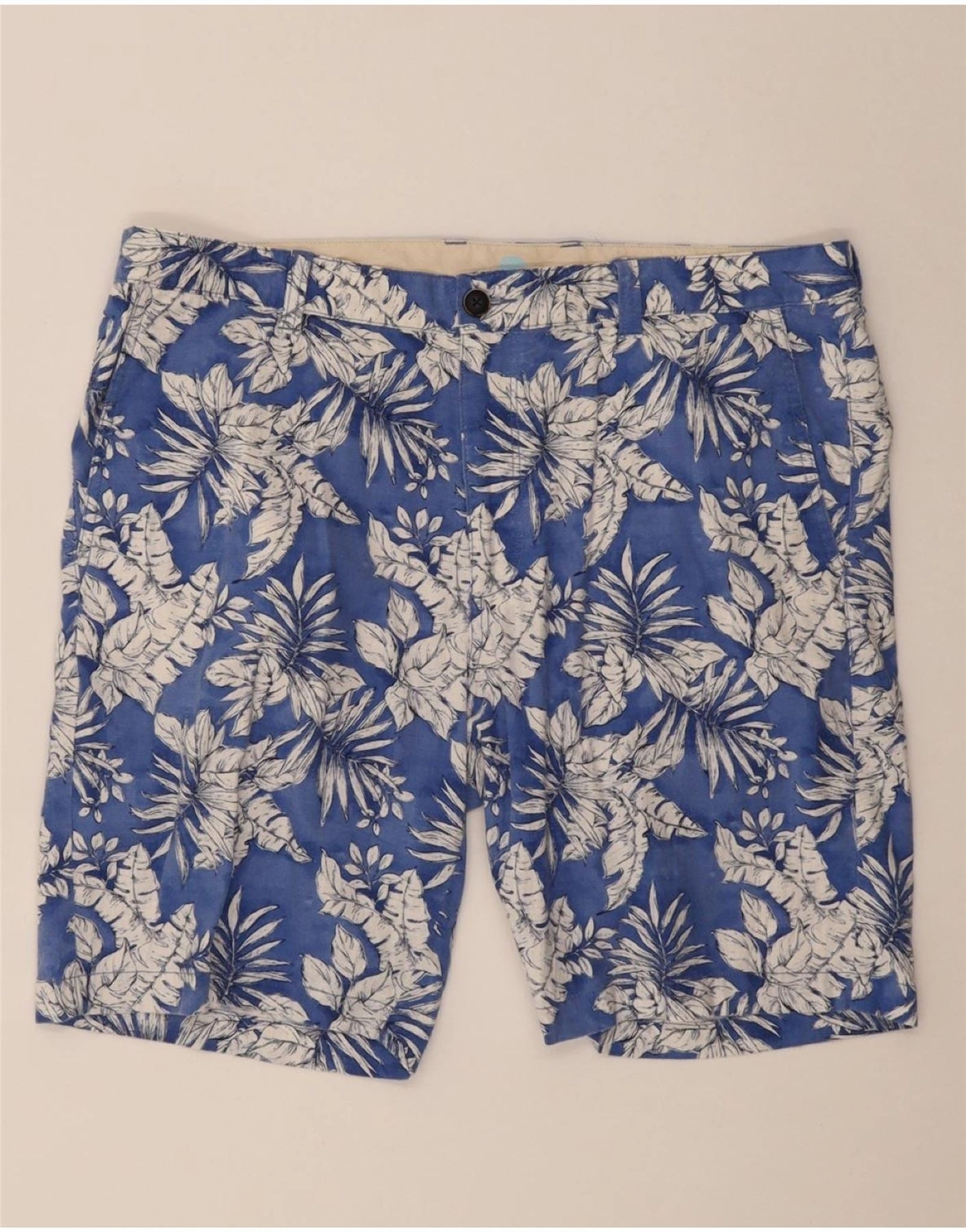 TOMMY BAHAMA Mens Chino Shorts W38 XL Blue Floral Cotton Simple Flex