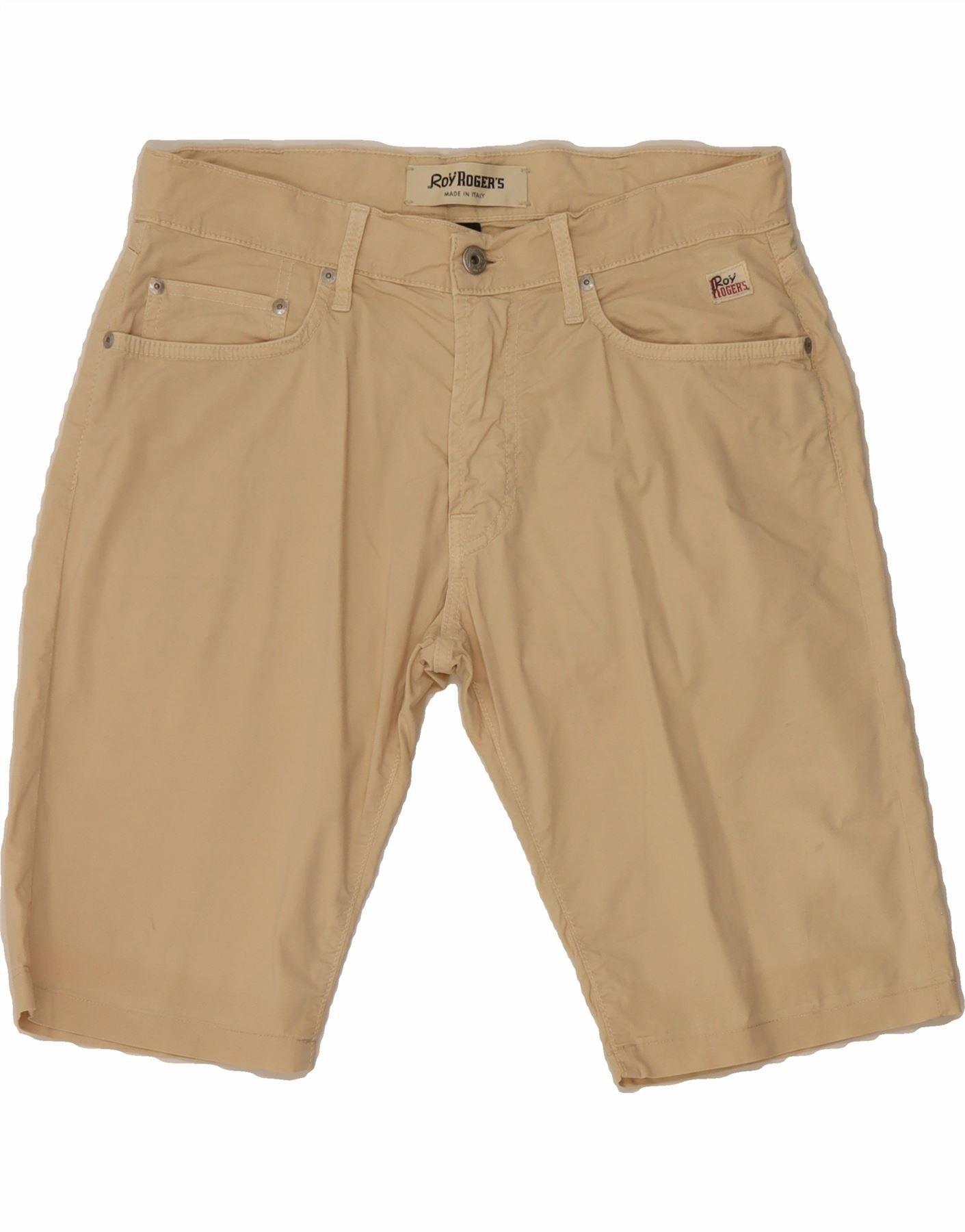 ROY ROGERS Mens Casual Shorts W33 Medium Beige Cotton Versatile Design Cool Comfort