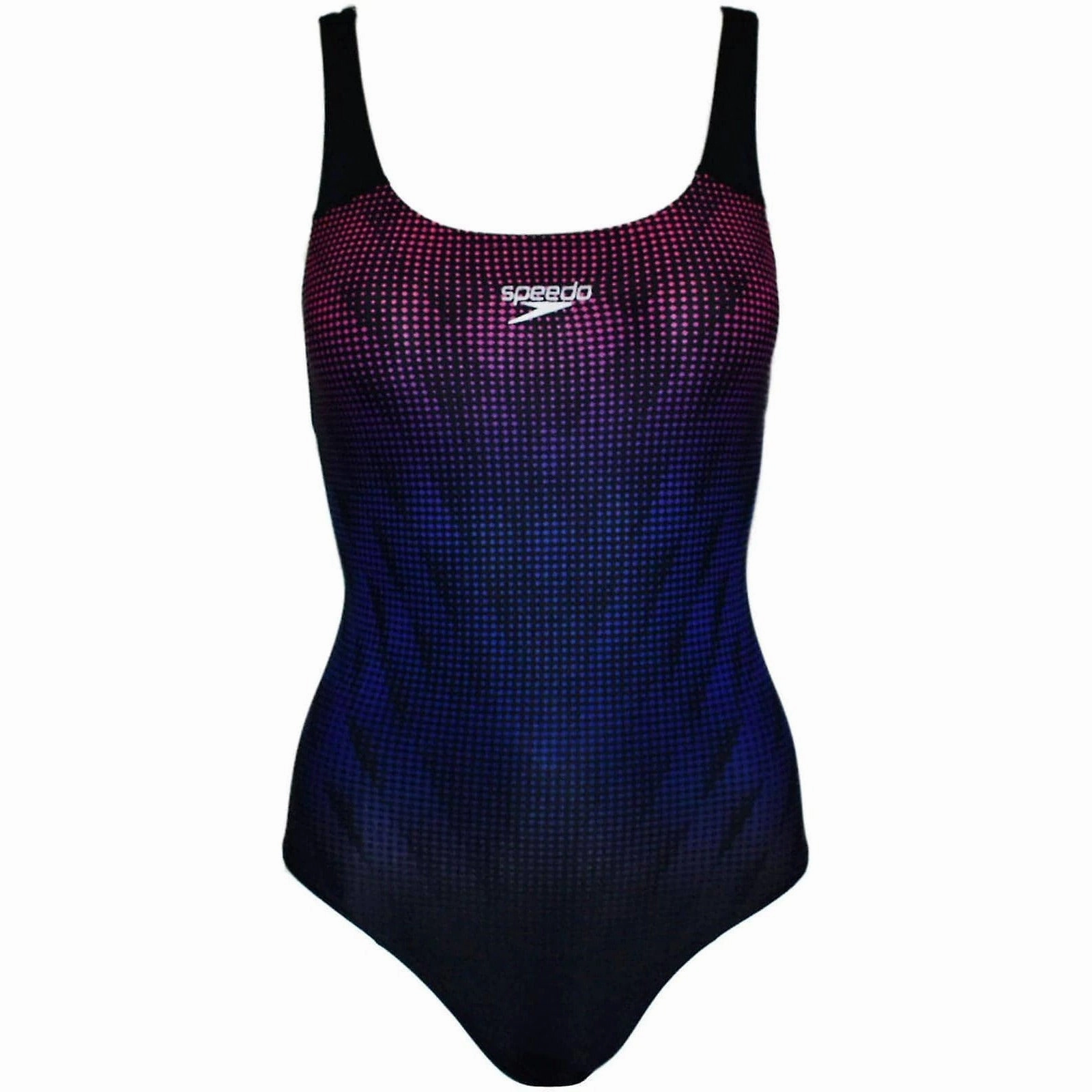 Relaxing Retreat Speedo Digital Placement Powerback Womens Swimsuit - Black