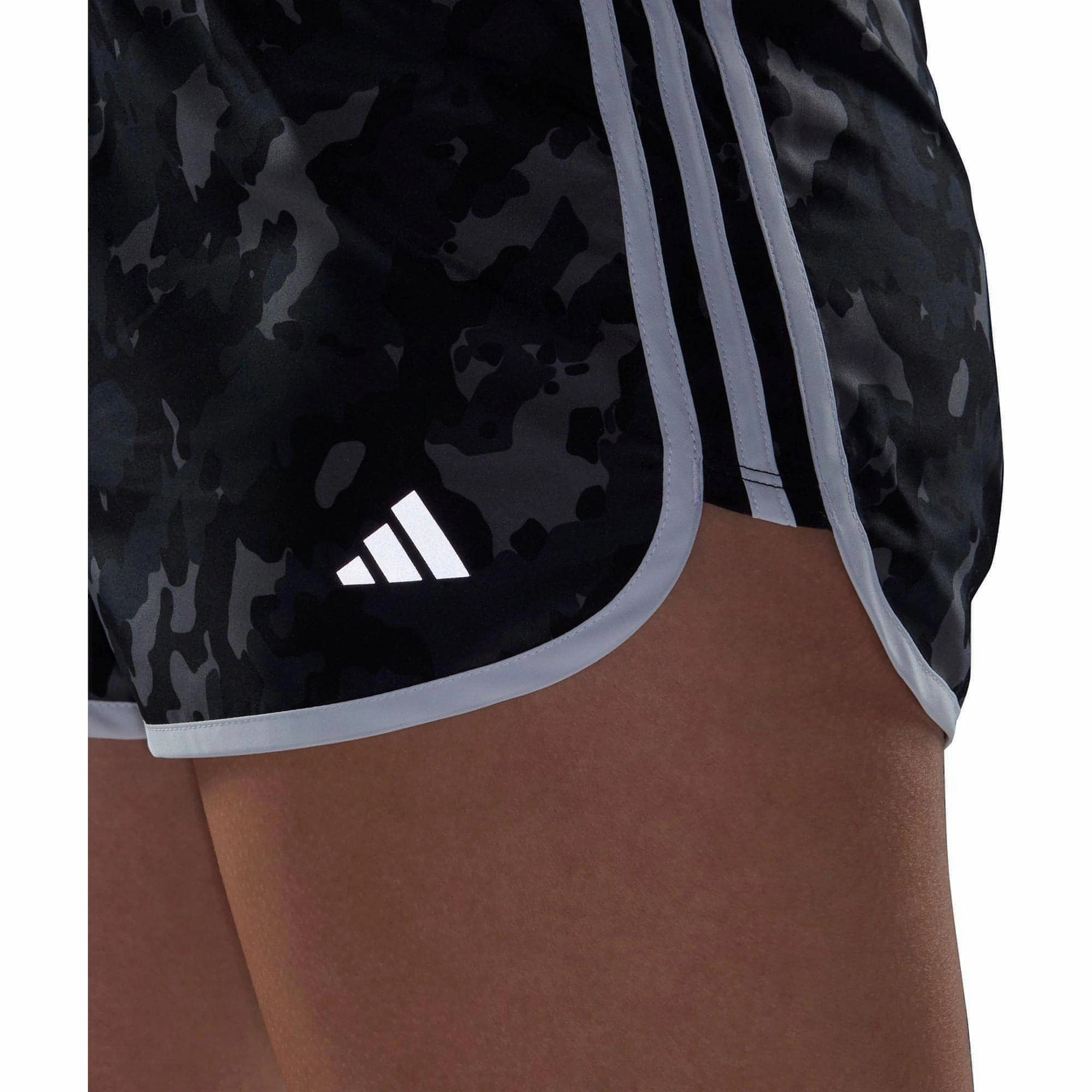 adidas 3 Inch Marathon 20 Womens Running Shorts - Grey Compact Packable Design