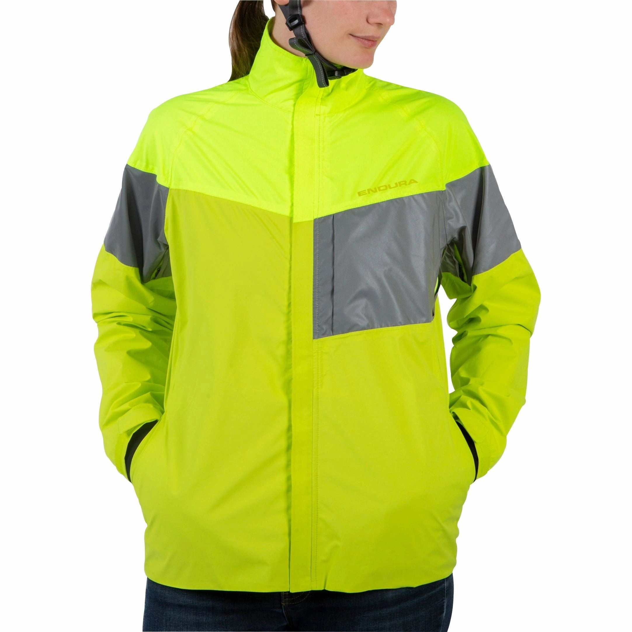Cold Weather Sporty Design Endura Urban Luminite II Waterproof Womens Cycling Jacket - Yellow