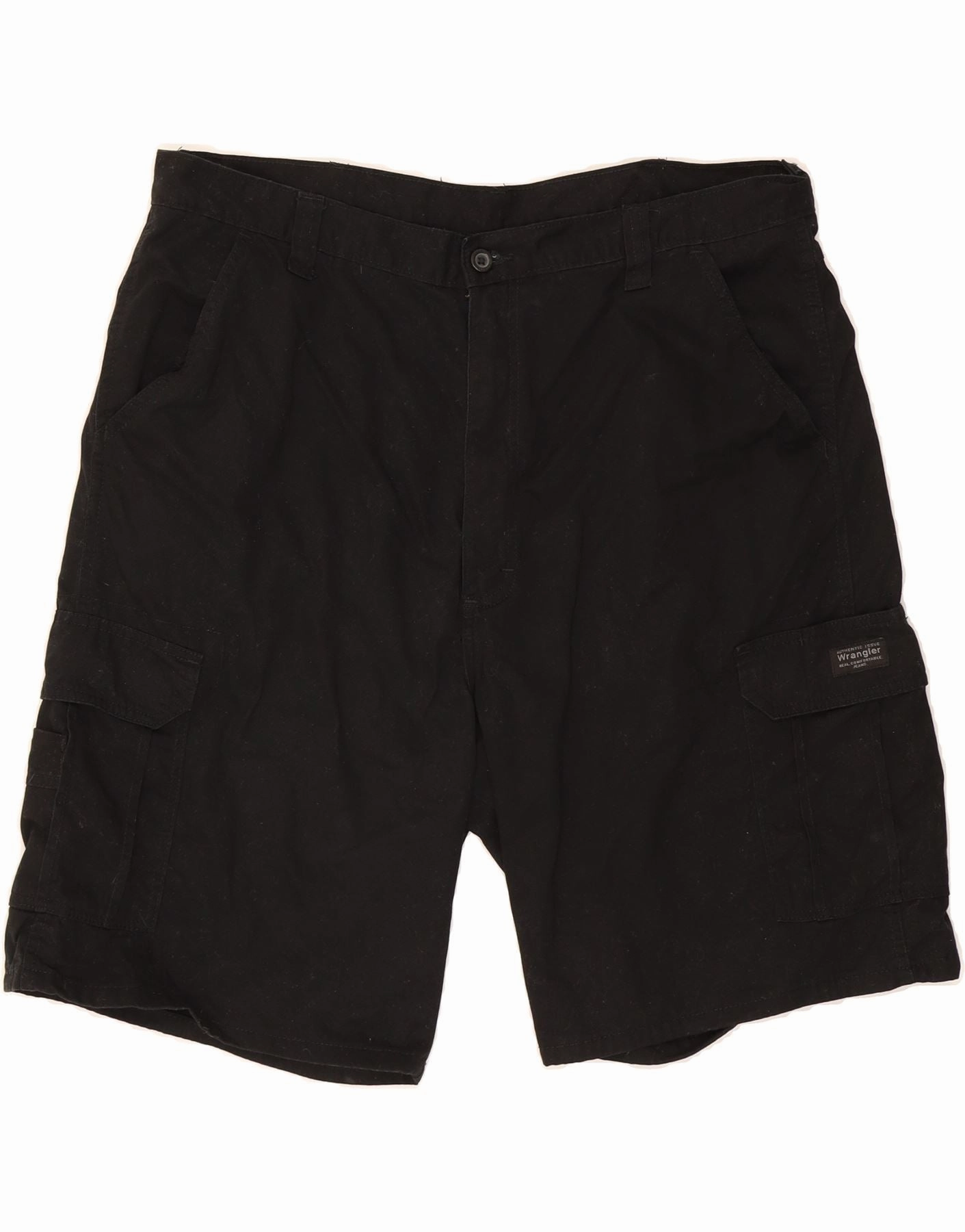 Anti Pilling Surface WRANGLER Mens Cargo Shorts XL W40  Black Cotton