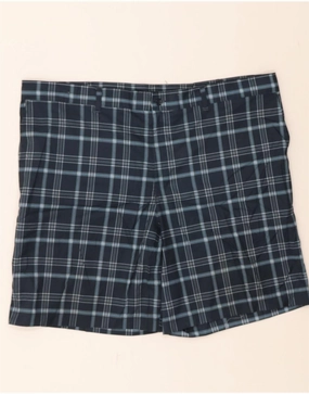 Eco-friendly Durable Feel RUSSELL ATHLETIC Mens Chino Shorts W46 3XL Navy Blue Check Polyester
