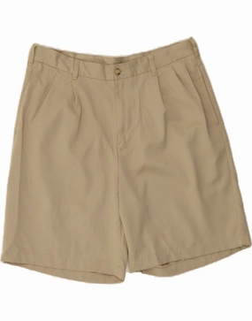 RUSSELL ATHLETIC Mens Pegged Chino Shorts W36 Large  Beige Polyester Back pockets