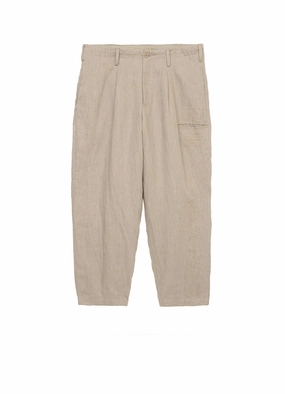 Sporty Comfort Fit Warm Layer S??YTE ?? GDC Collaborate Collection- VINTAGE LINEN CHINO CLOTH OCTAGON STAR EMBROIDERY WAIST-STRING PANTS