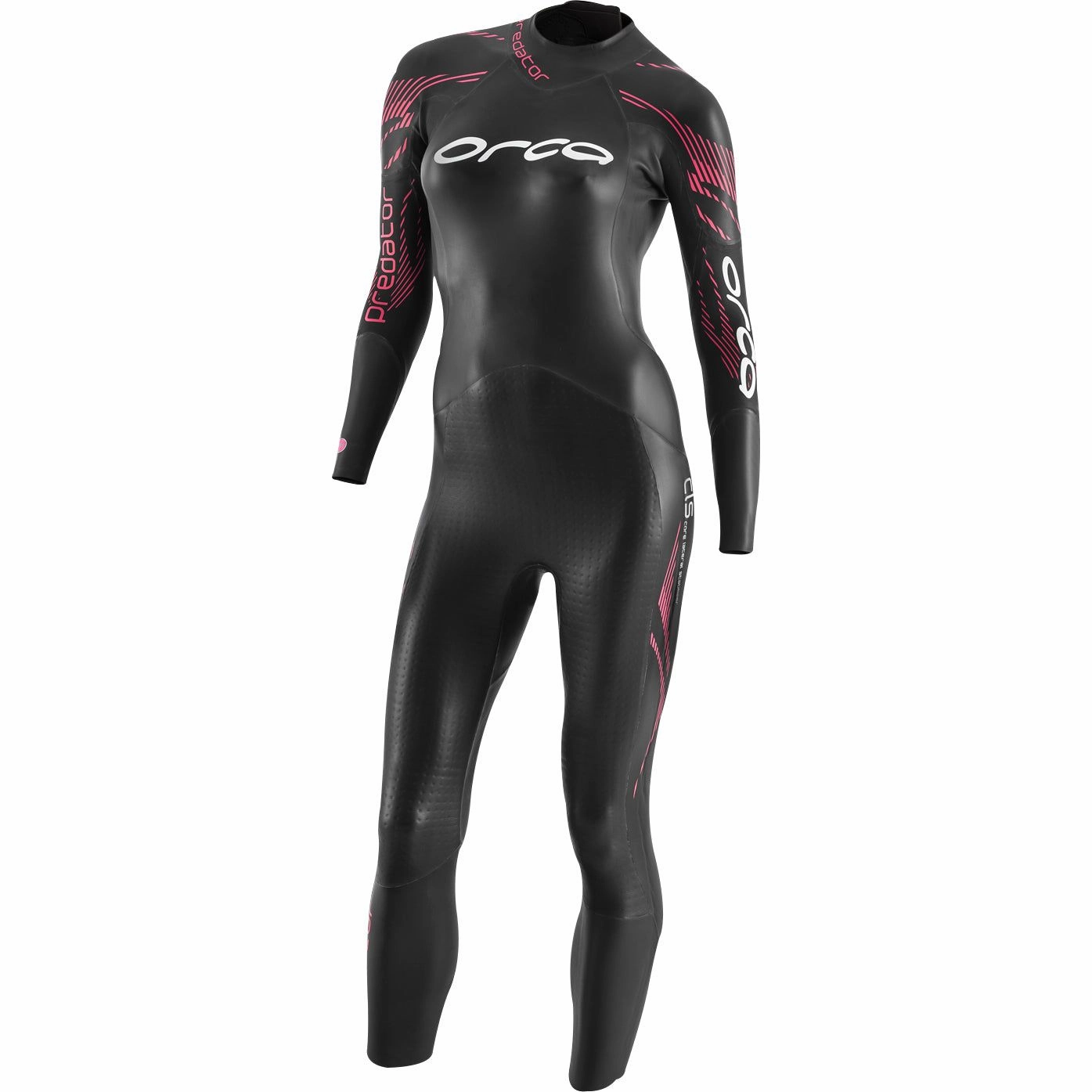 Hydrophobic coating HyperElastic Neoprene Orca Predator Womens Wetsuit - Black