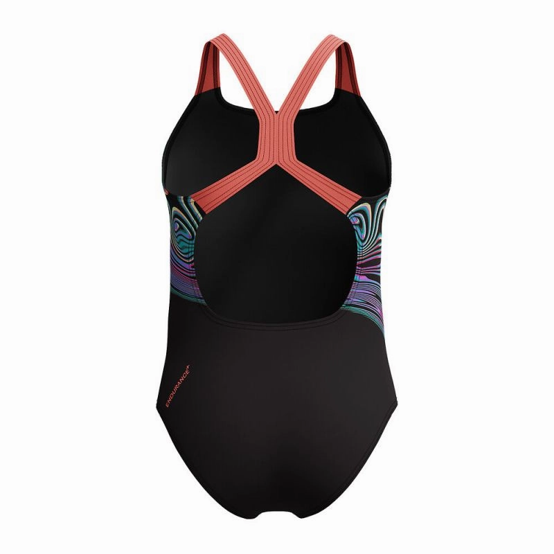 Speedo Girls Digital Placement Powerback One Piece Resort Relaxation