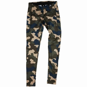 Pro Athlete Morning Stretch Travel Ease SAYSKY Camo Combat Mens Long Running Tights - Green