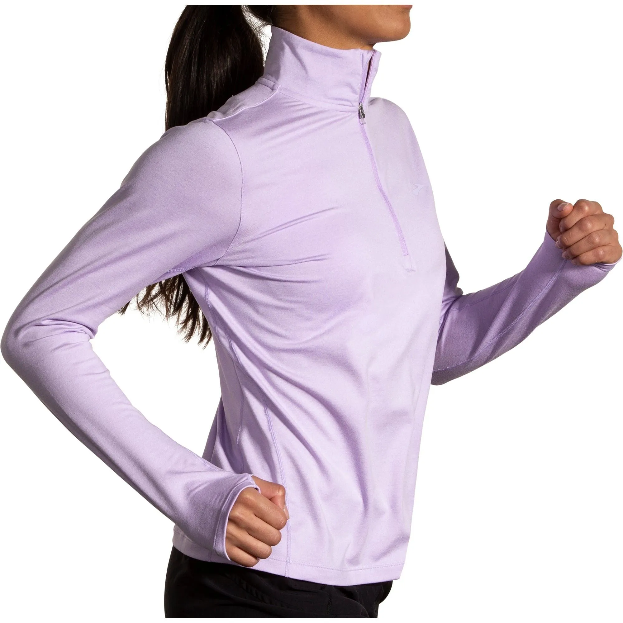 Customizable Brooks Dash 2.0 Half Zip Long Sleeve Womens Running Top - Purple