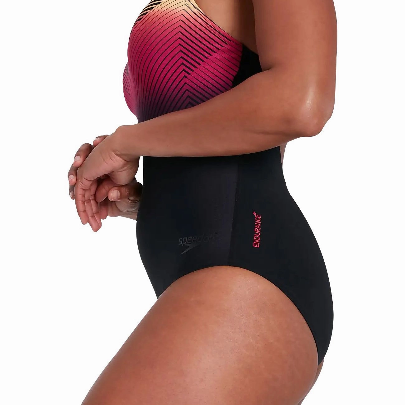 Speedo Digital Placement Medalist Womens Swimsuit - Black Tumblr Control Support