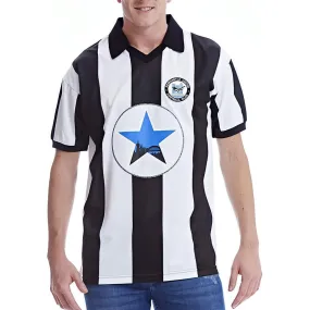 Score Draw Retro Newcastle United Home 1982 Mens Football Shirt Non Shrink Material Long sleeved warmth