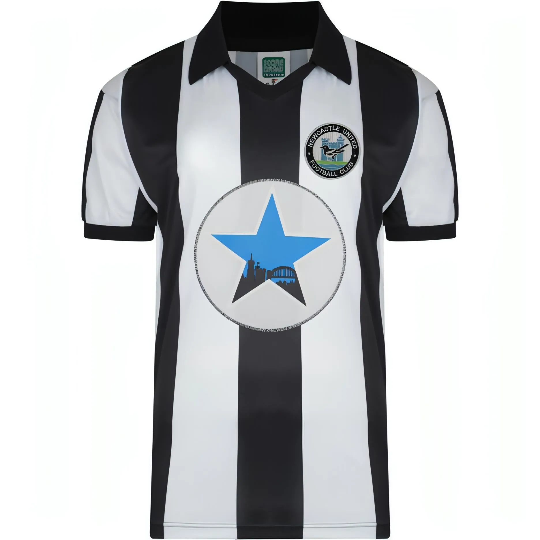 Cozy Touch Score Draw Retro Newcastle United Home 1982 Mens Football Shirt